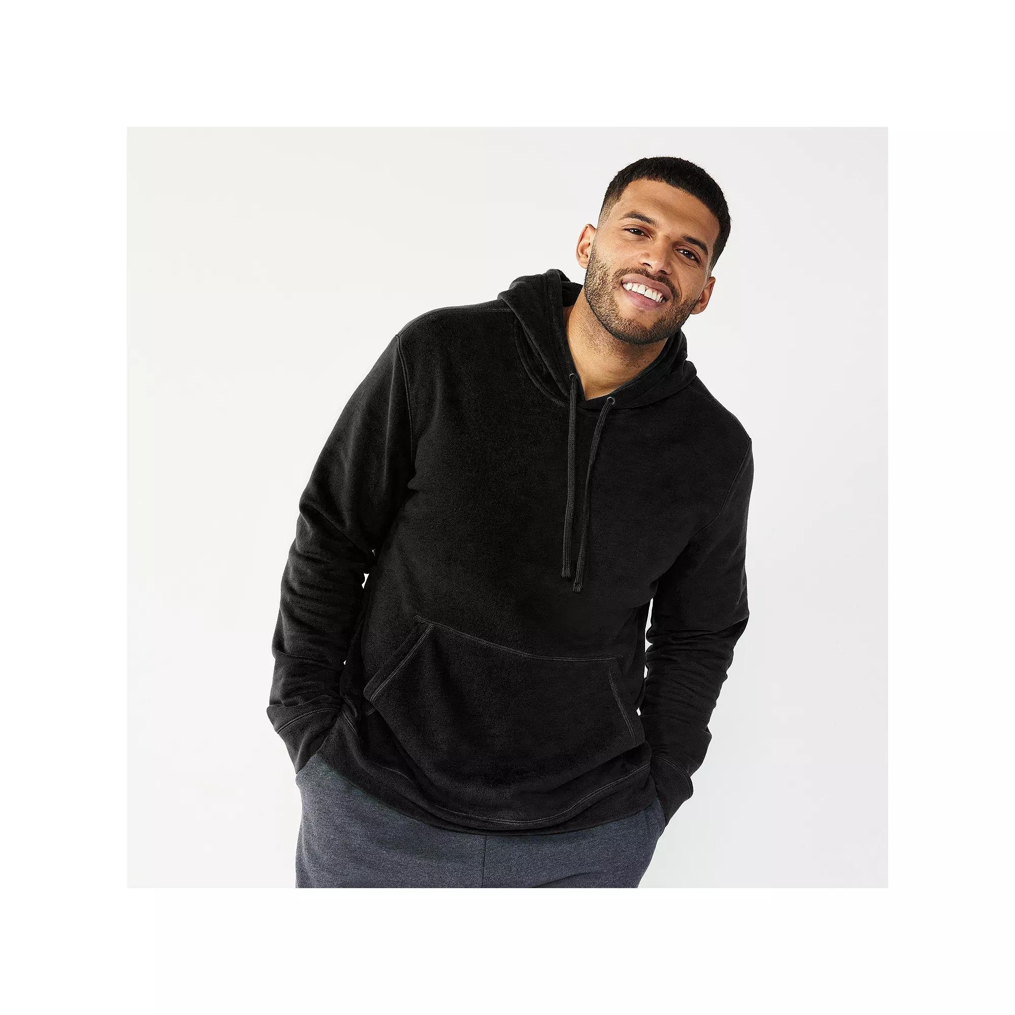 Big & Tall Tek Gear® Ultra Soft Pullover Hoodie, Men's, Size: 3XL Tall, Mineral Black Product Image