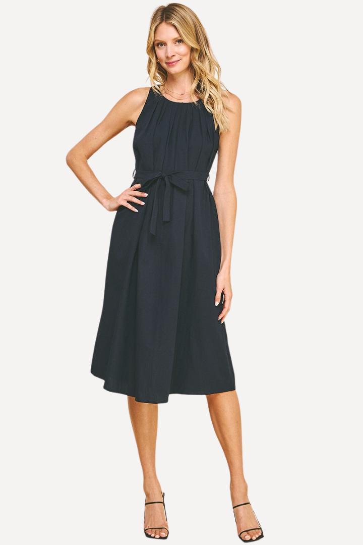 Pleated Midi Dress Product Image