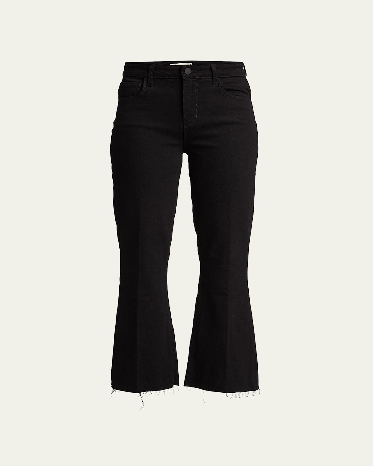 Kendra High-Rise Crop Flare Jeans Product Image