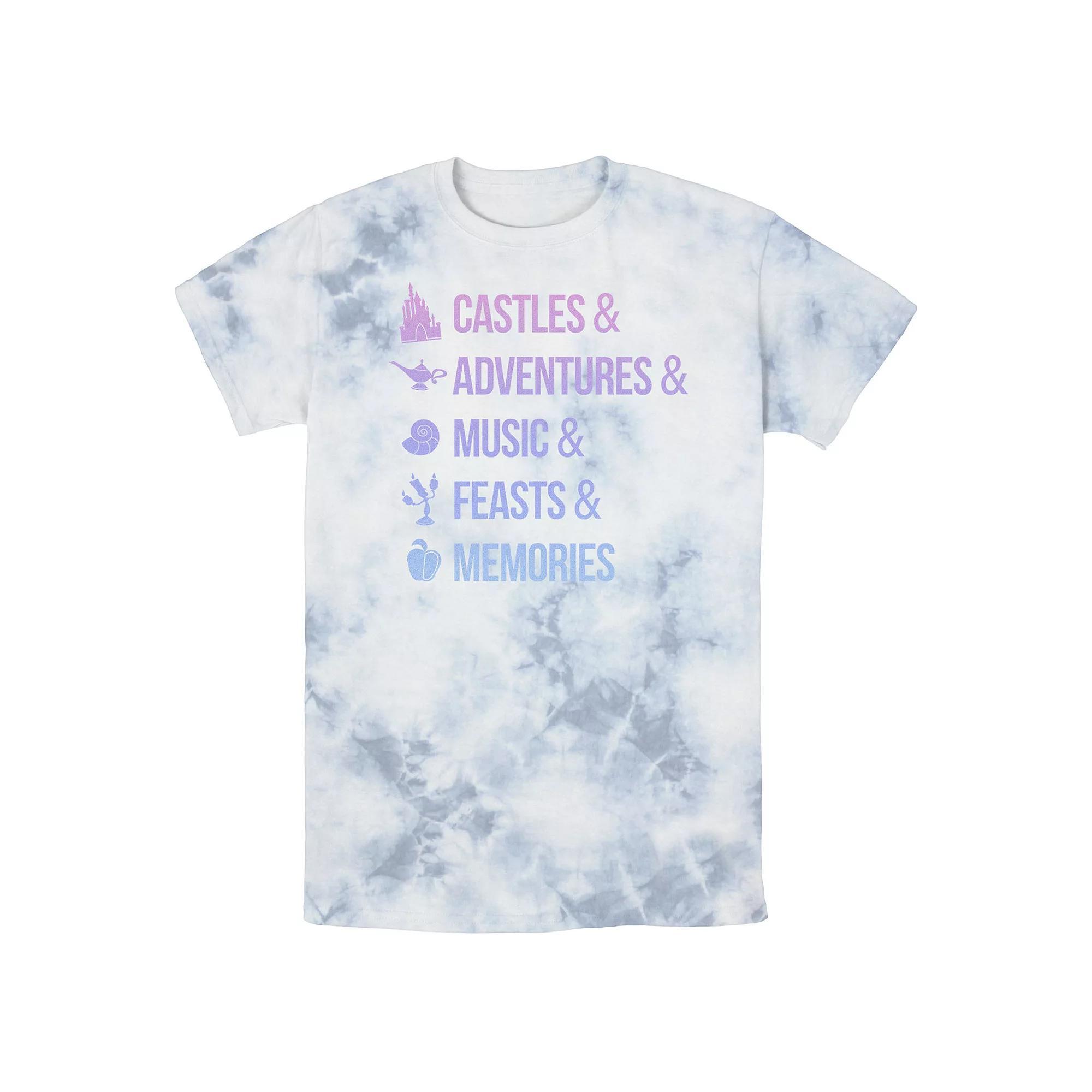 Men's Disney Iconic Princes White Font Bomabrd Wash Tee, Size: Medium, Black Grey Product Image