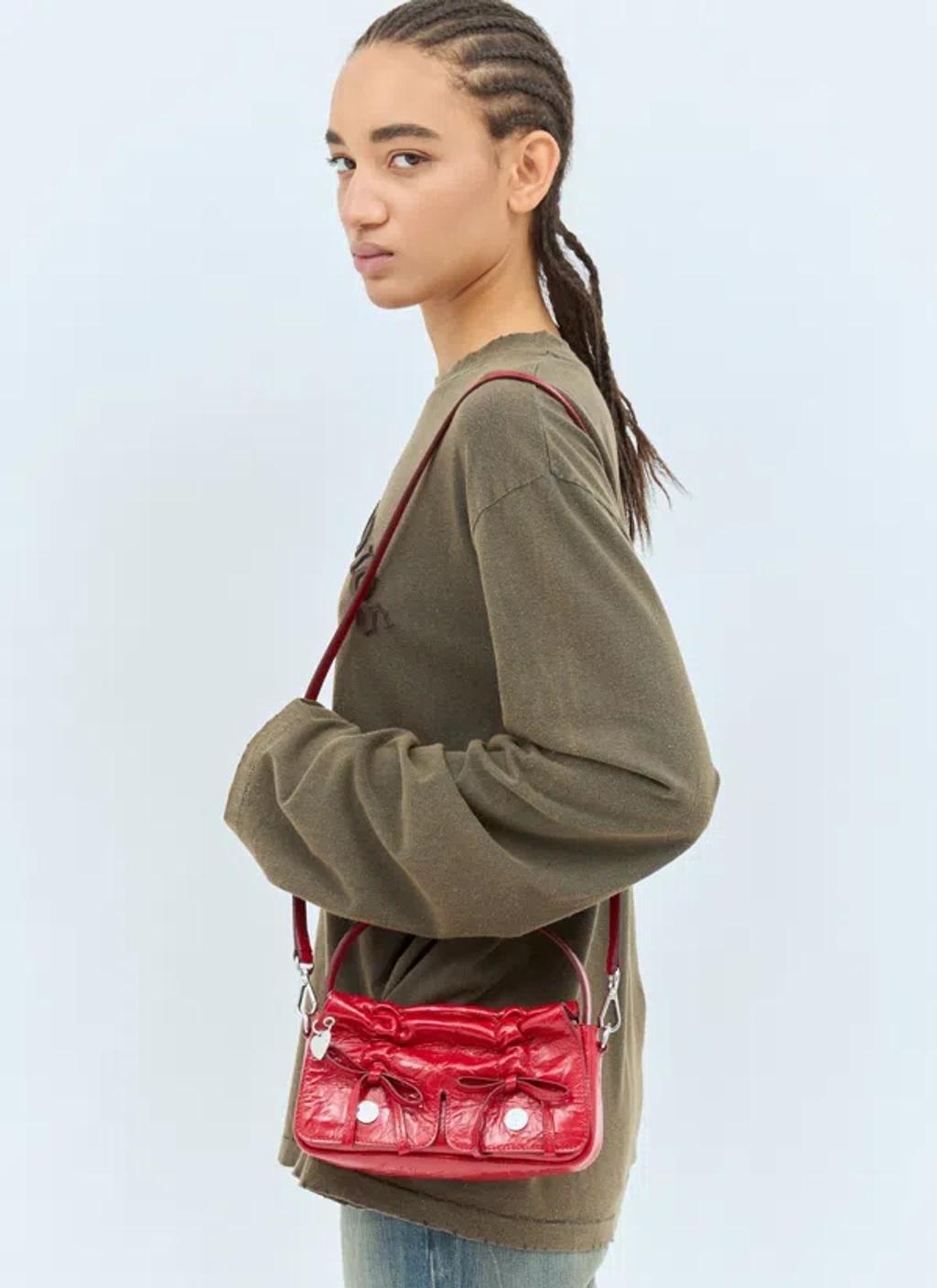 ACNE STUDIOS Womens Redpocket Micro Leather Shoulder Bag Product Image