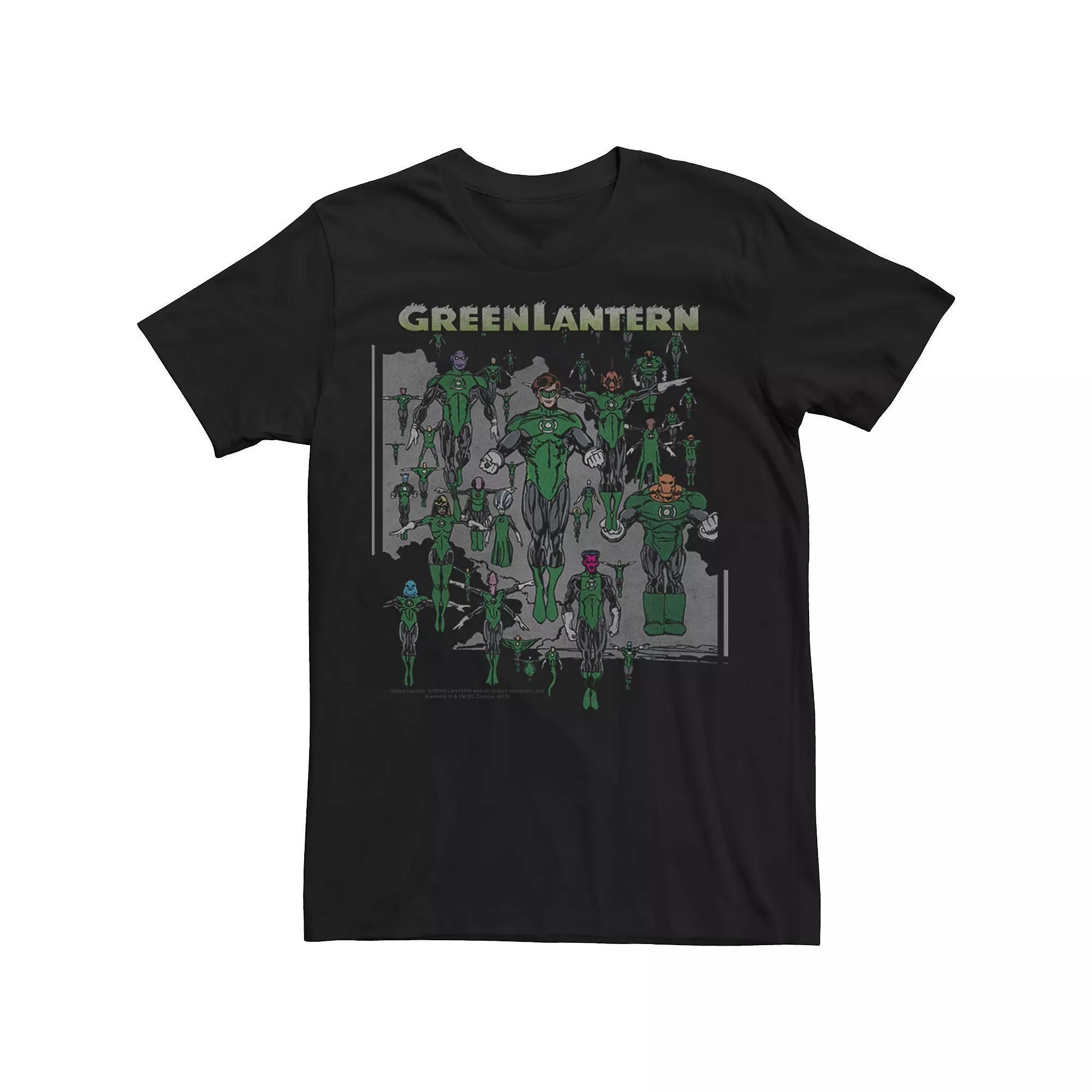 Men's Green Lantern Lanterns Of The Corps Comic Tee, Size: Medium, Black Product Image