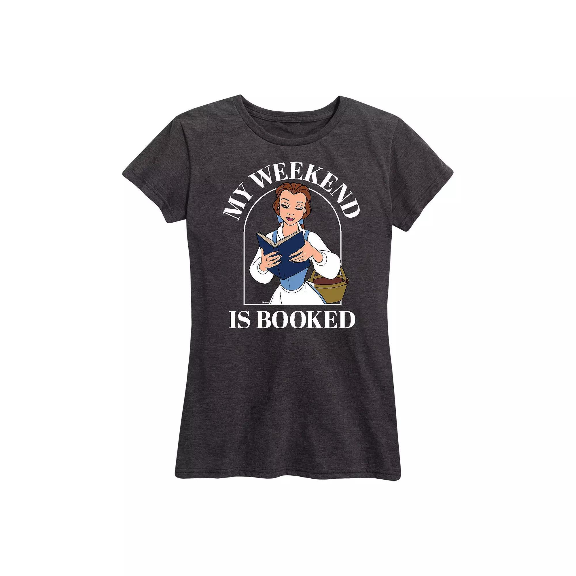 Disney Princess Belle Women's Weekend Graphic Tee, Girl's, Size: XXL, Heather Grey Product Image