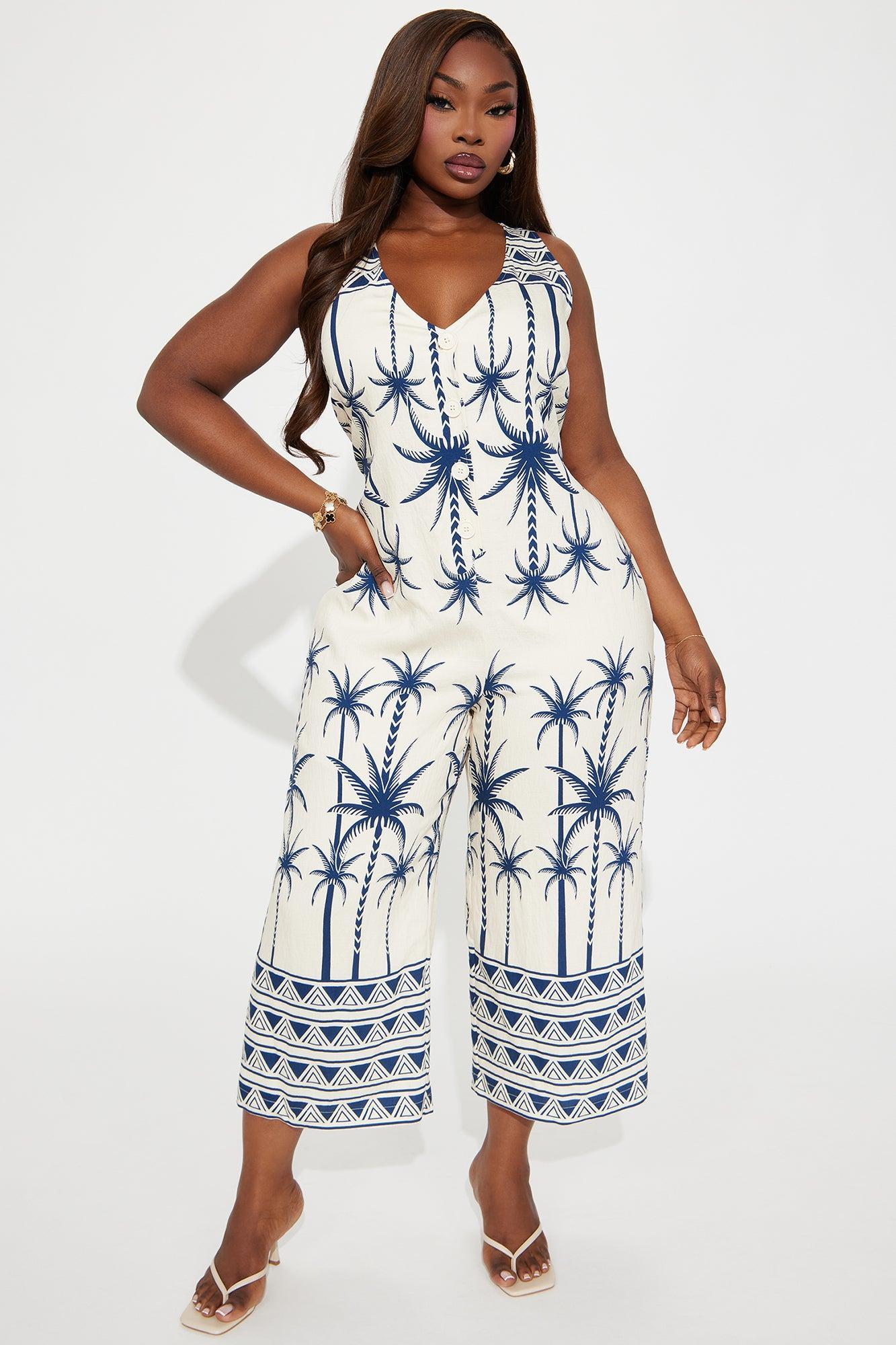 Reflecting Back Jumpsuit - Cream/combo Product Image