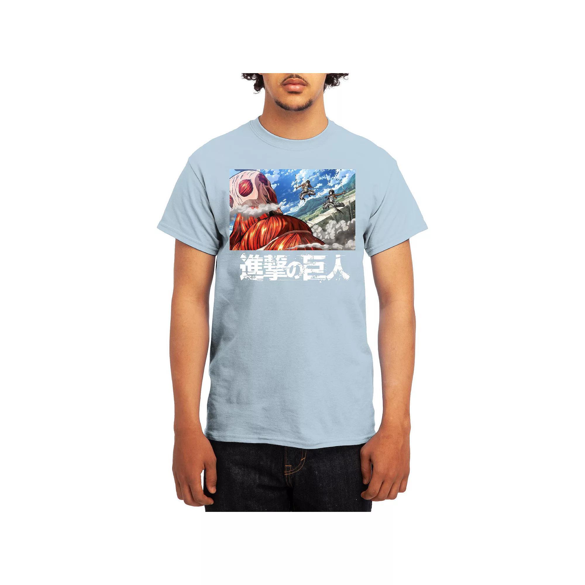 Men's Attack on Titan Action Fight Titan Clouds Tee, Boy's, Size: XXL, Lt Blue Product Image