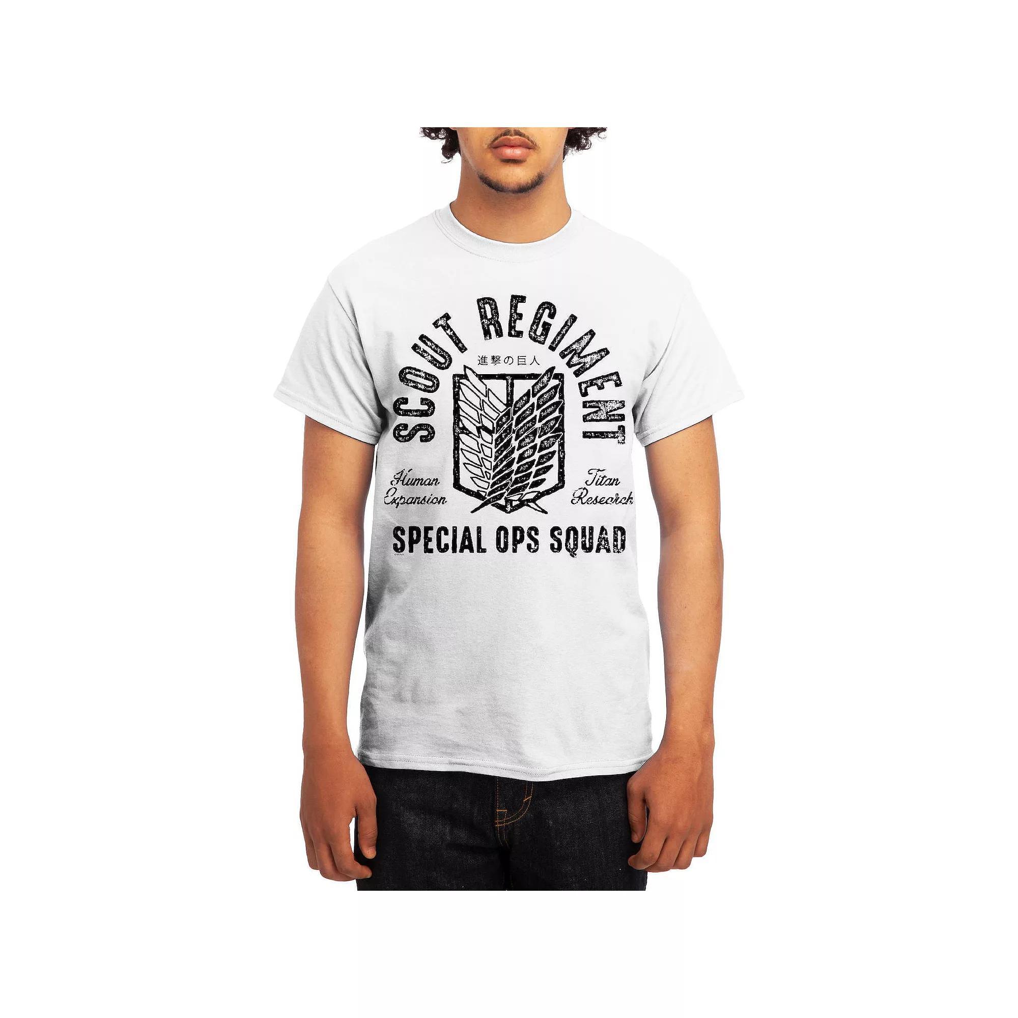 Men's Attack on Titan Eren & Titan Tee, Size: Medium, Red Product Image