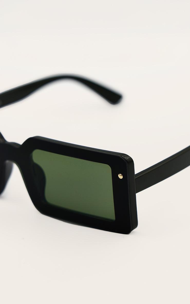 Olive Chunky Frameless Square Sunglasses Product Image