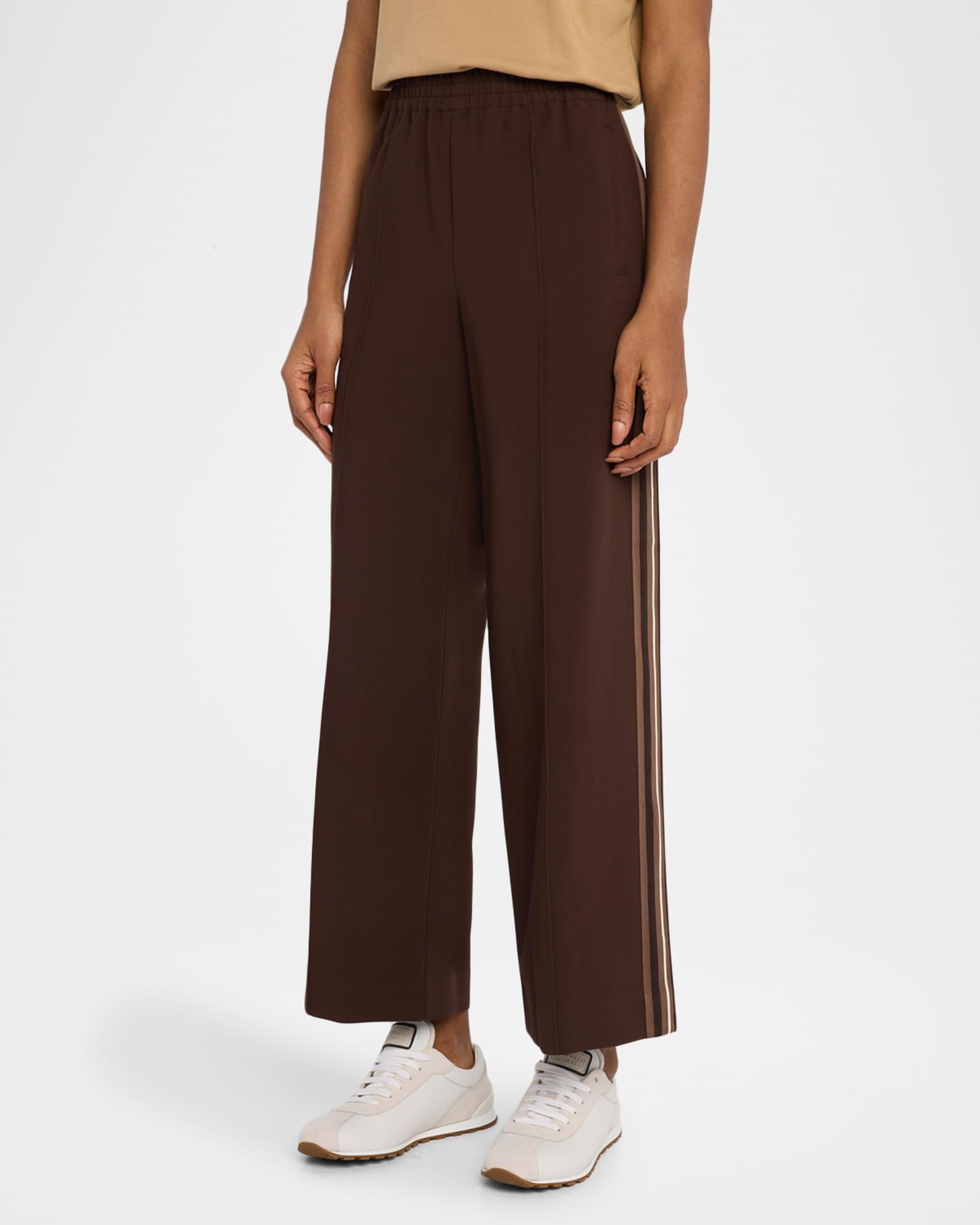 Robyn Striped Wide-Leg Knit Pants Product Image