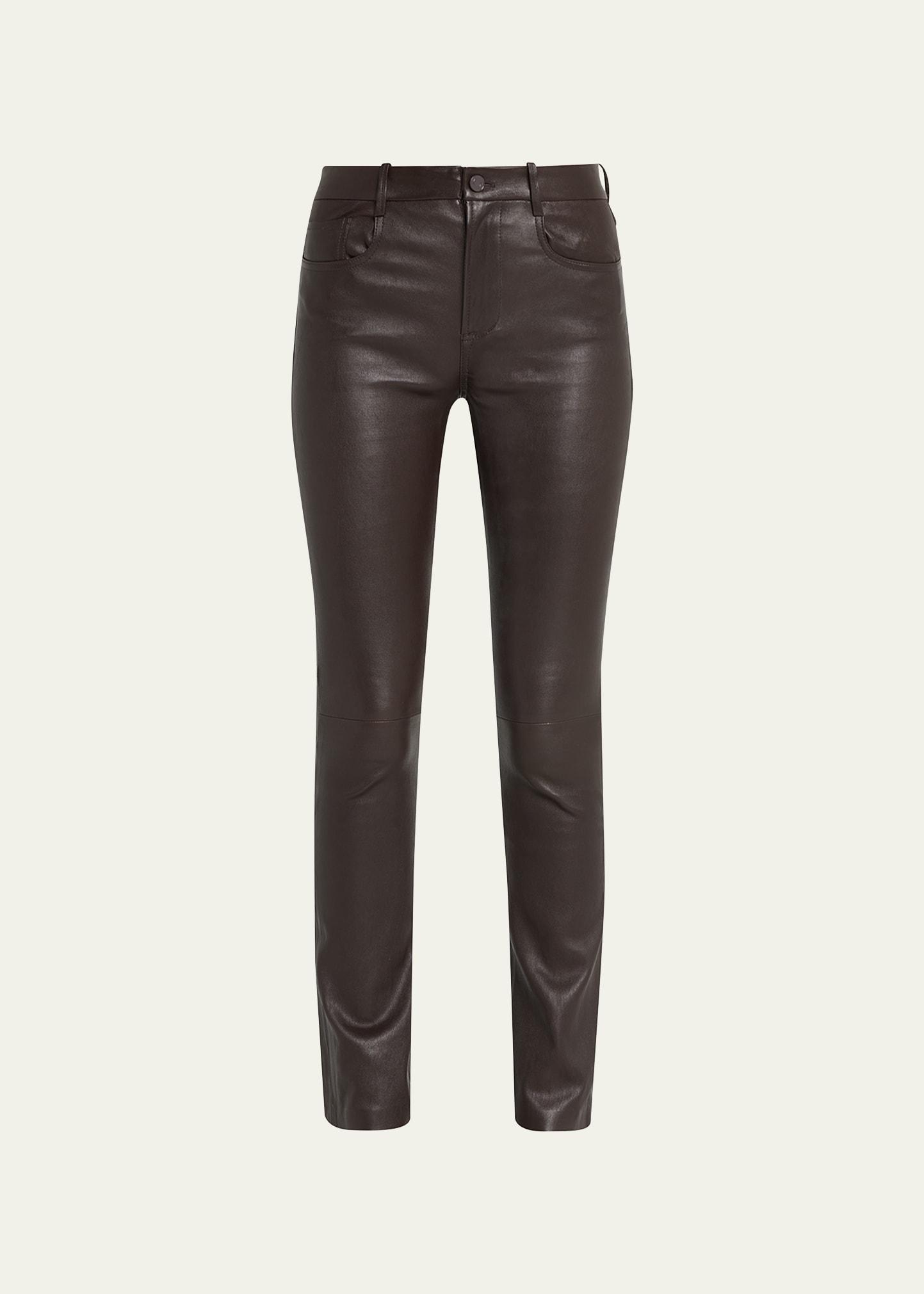 Bootcut Stretch Leather Pants Product Image