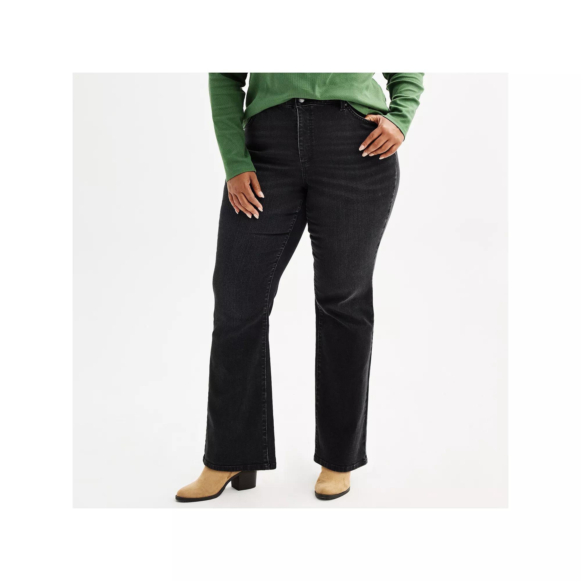 Plus Size Sonoma Goods For Life Mid-Rise Bootcut Jeans, Womens Product Image