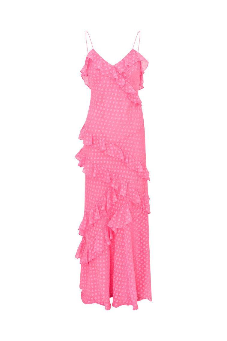 Rialto Heart Ruffle Maxi Dress Product Image