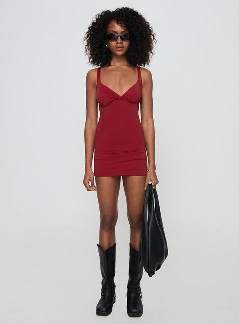 Wandella Mini Dress Red Product Image