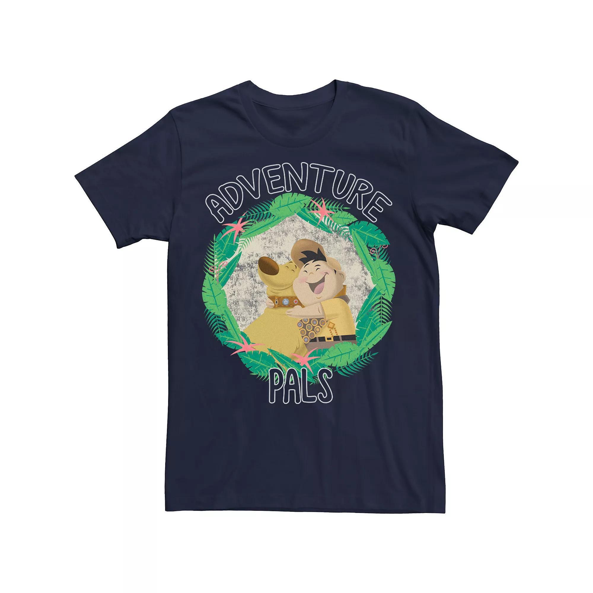 Men's Disney Pixar Up Dug & Gus Adventure Pals Tee, Size: 3XL, Blue Product Image