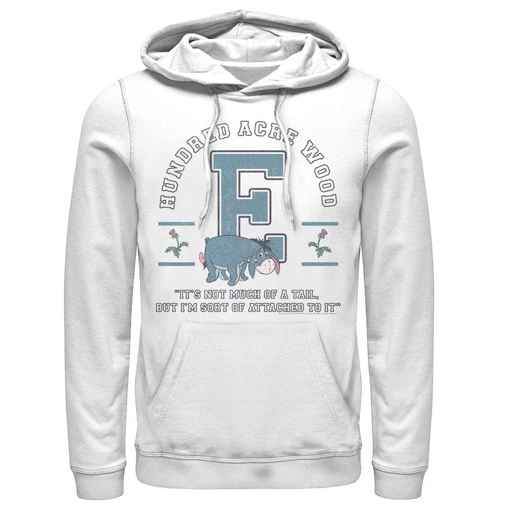 Disney's Winnie The Pooh Eeyore Men's Not Much Of A Tail Quote Hoodie, Size: Large, White Product Image