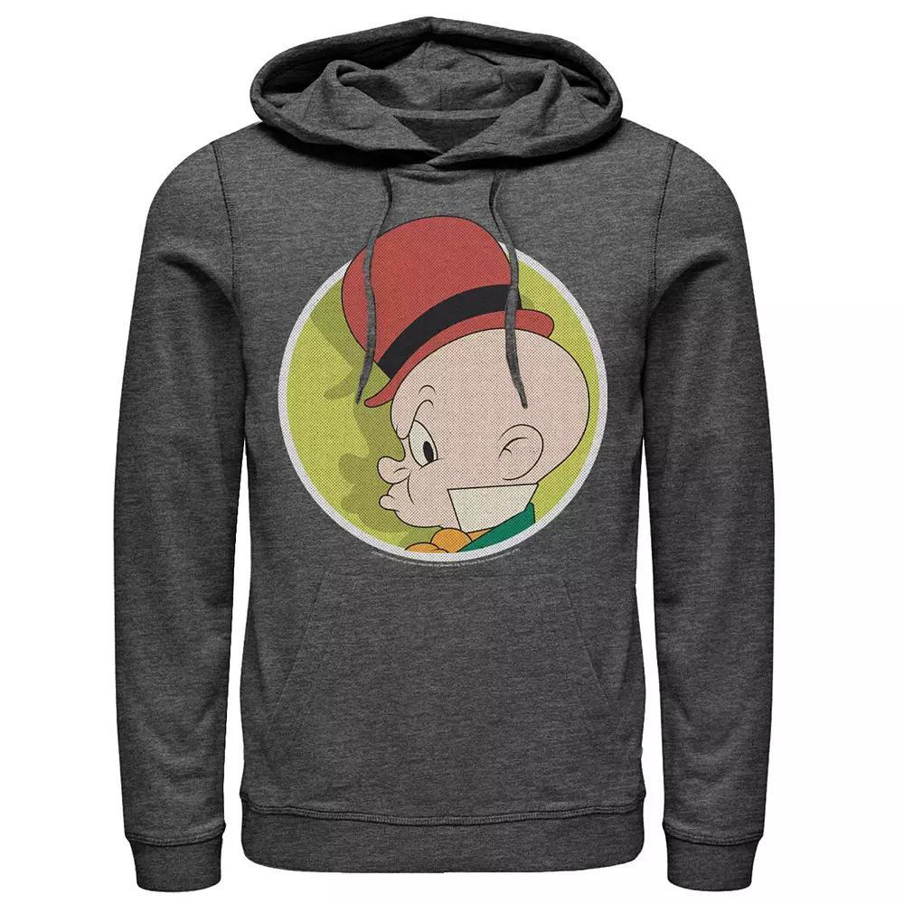 Men's Looney Tunes Elmer Fudd Profile Portrait Hoodie, Size: XXL, Grey Heather Product Image