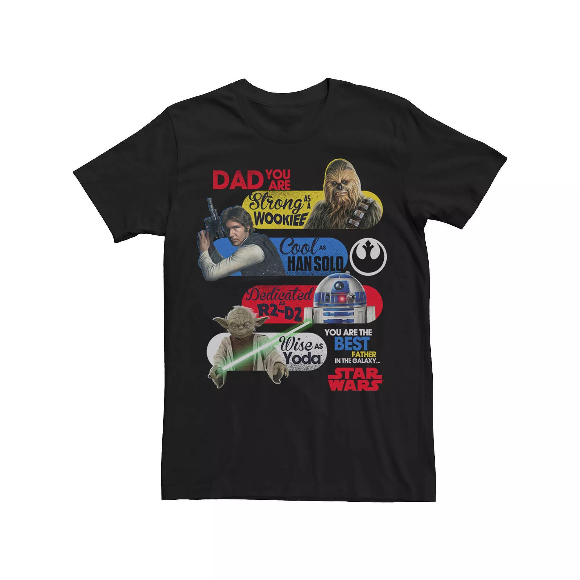 Big & Tall Star Wars Best Father In The Galaxy Tee, Men's, Size: Large Tall, Black Product Image