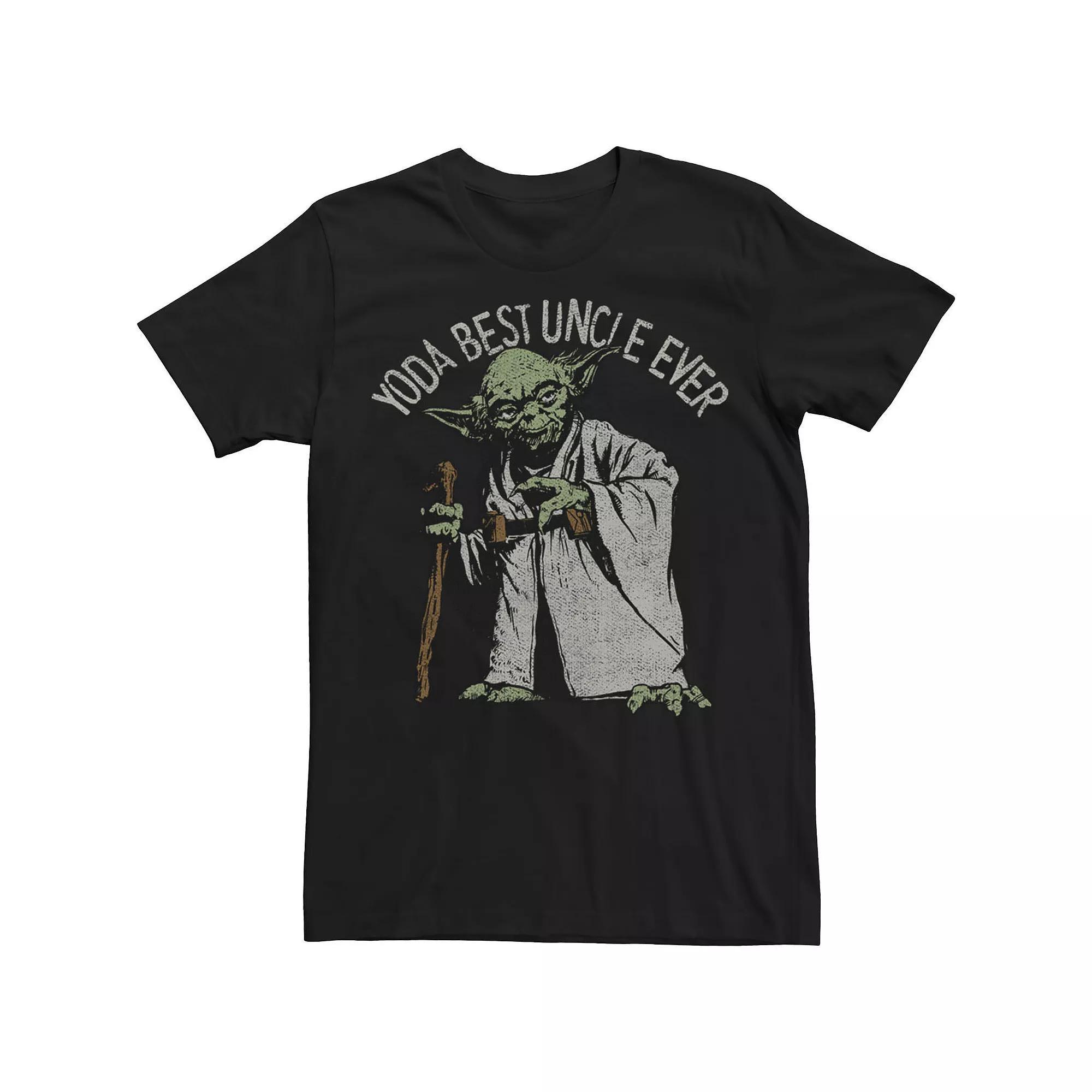 Big & Tall Star Wars Yoda Best Uncle Ever Portrait Tee, Men's, Size: XL Tall, Black Product Image