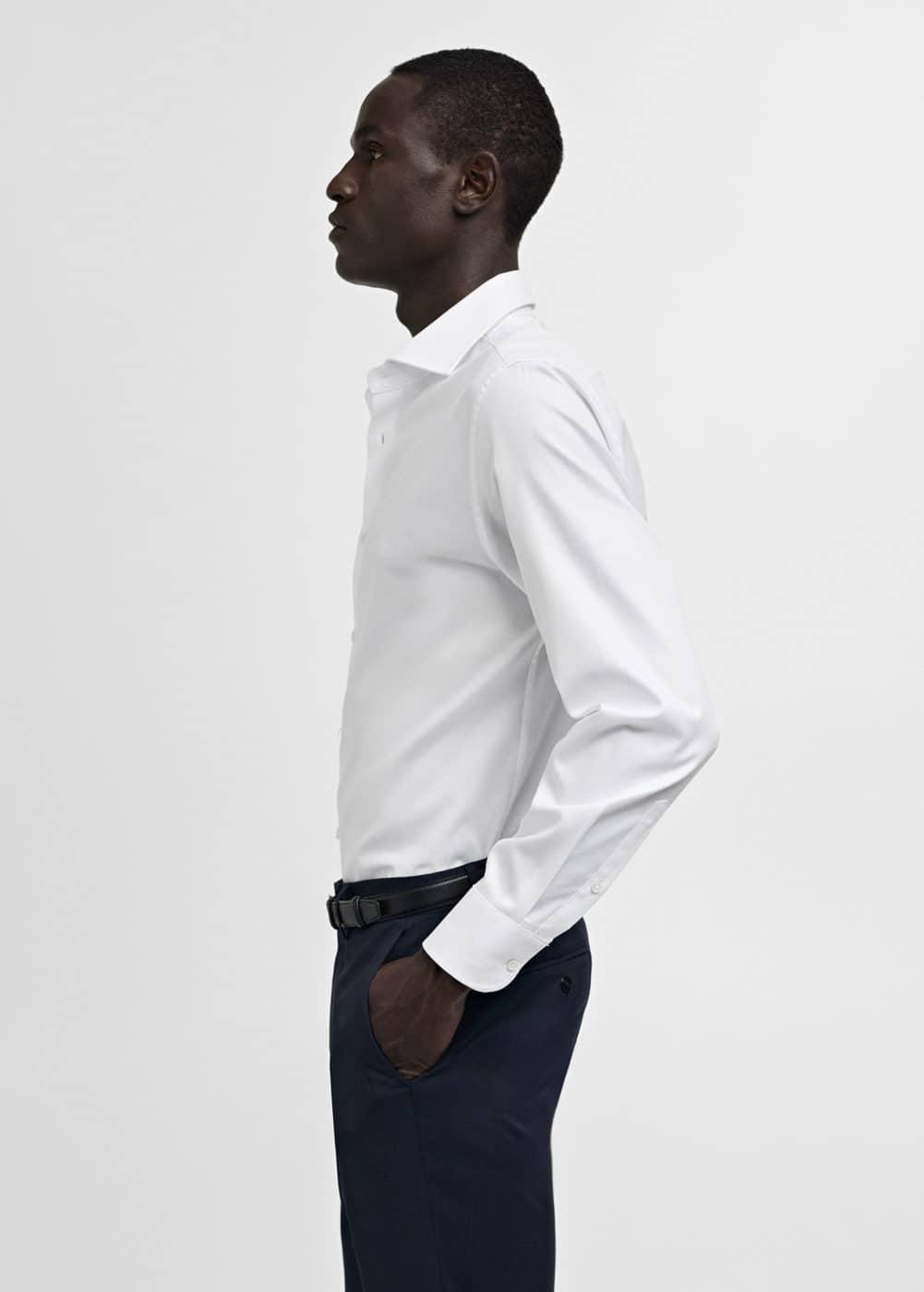 100% cotton slim-fit suit shirt - Men | MANGO USA Product Image