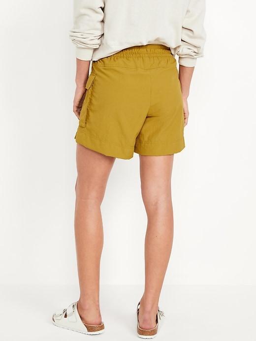 High-Waisted Cargo Utility Shorts -- 5-inch inseam Product Image