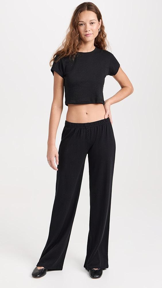 COUCOU The Pointelle Pants | Shopbop Product Image