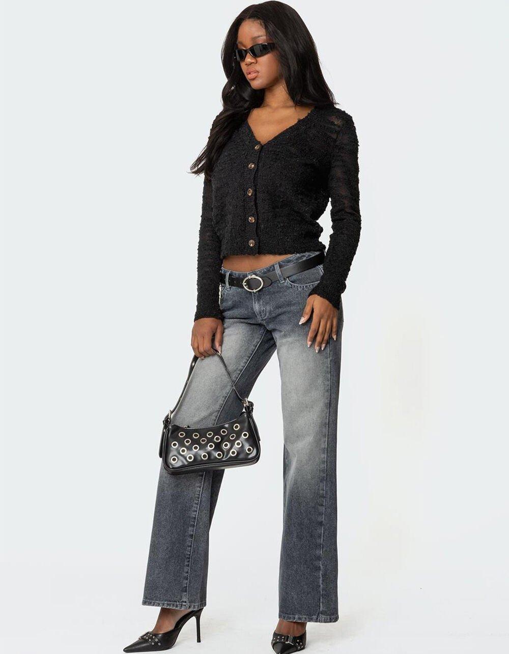 EDIKTED Georgie Textured Knit Cardigan Product Image