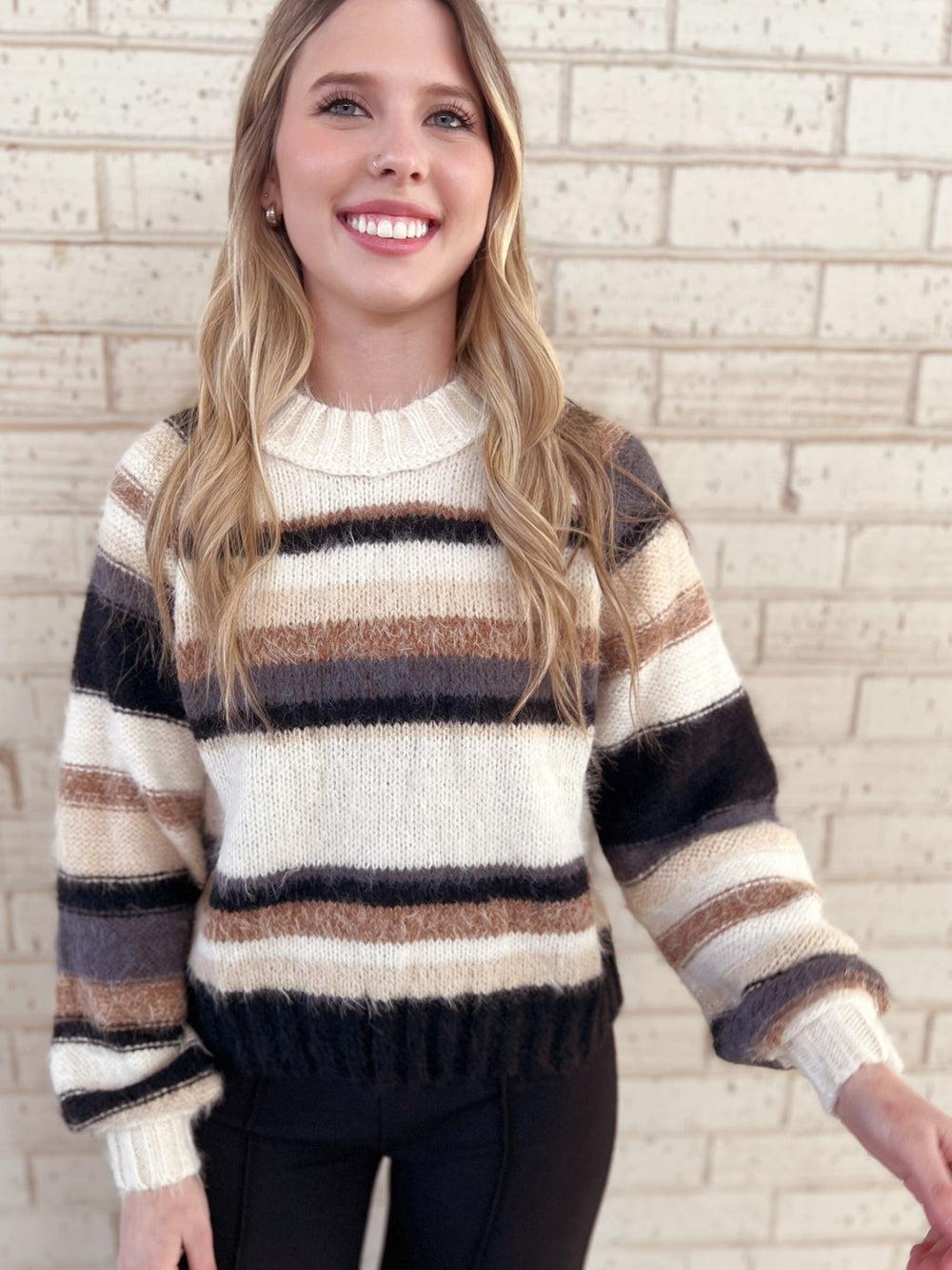 Striped Mohair Sweater - 2 Colors* Product Image