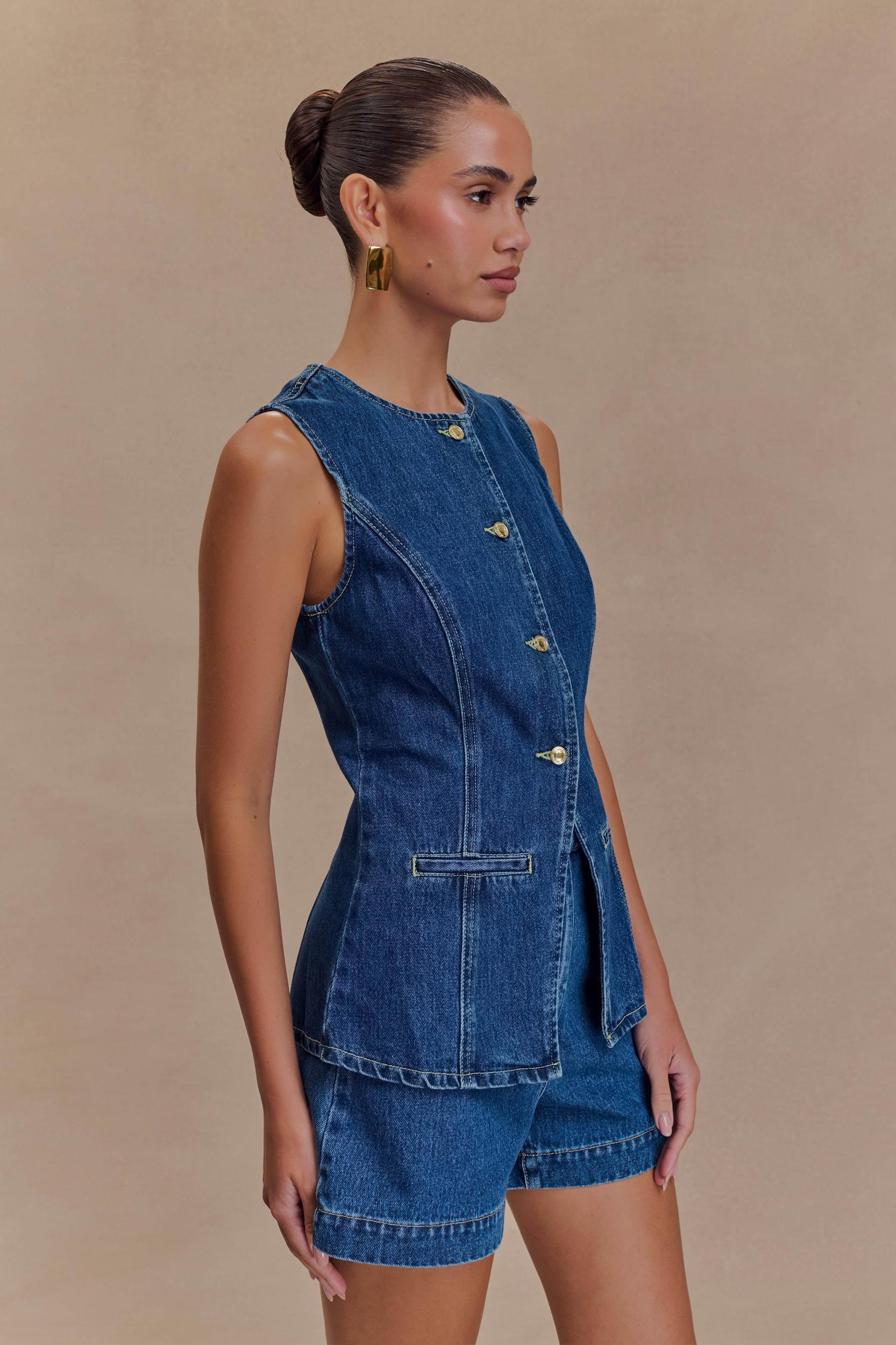 Abel Denim Shorts - Dark Blue Product Image