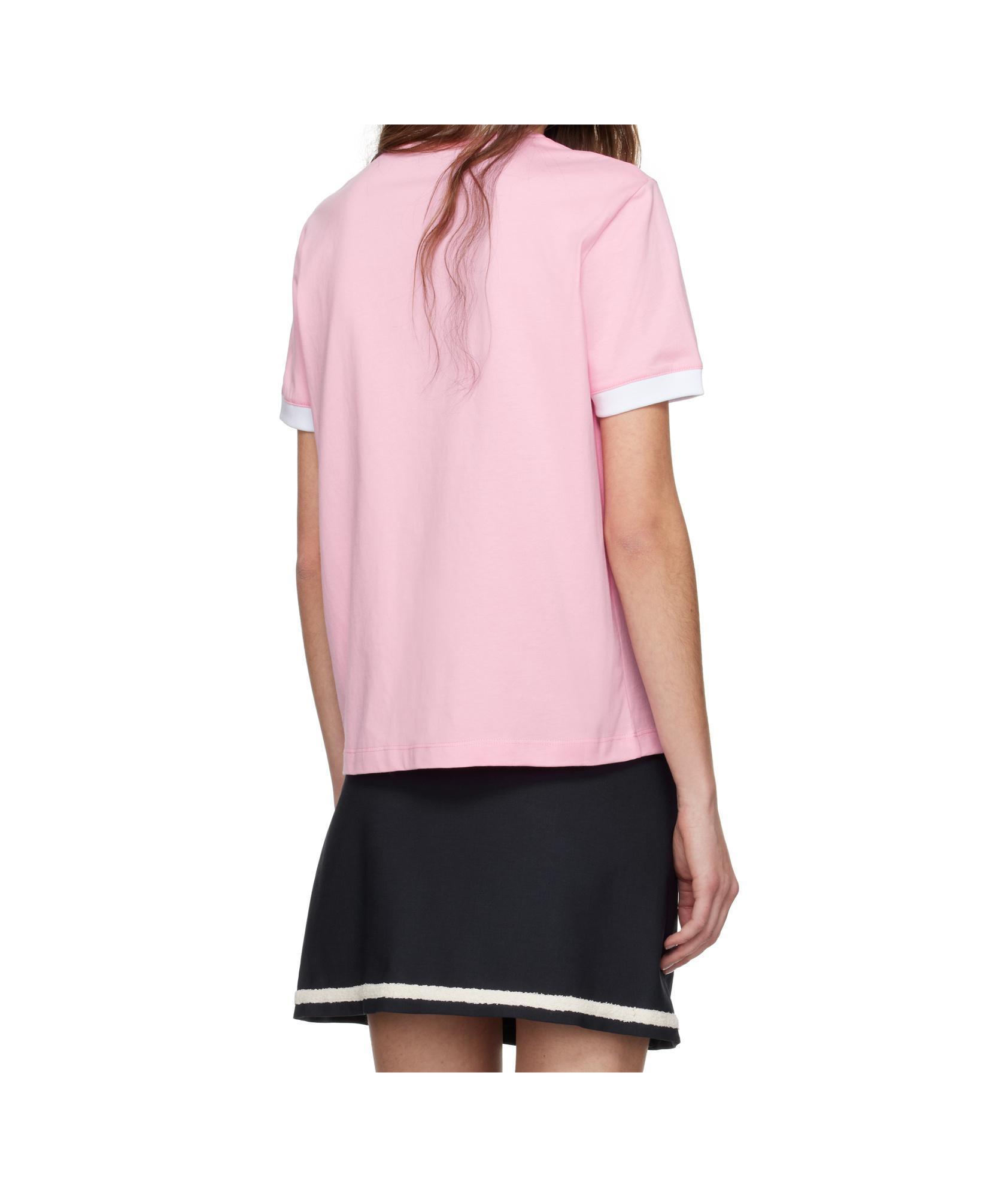 MSGM Pink Sailor Kitty T-shirt In 12 Pink Product Image