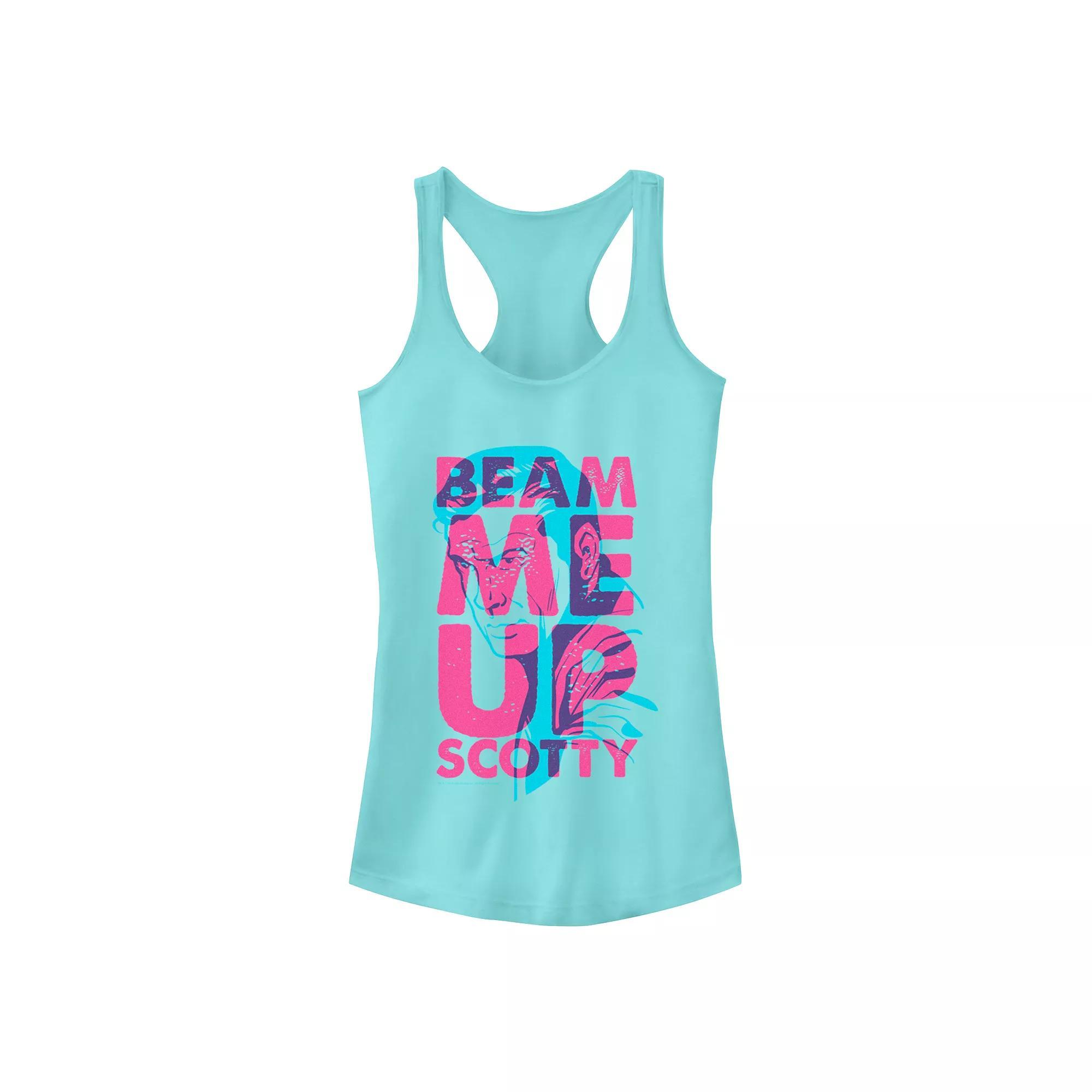 Juniors' Star Trek The Original Series Beam Me Up Racerback Tank Top, Girl's, Size: XL, Cancun Product Image