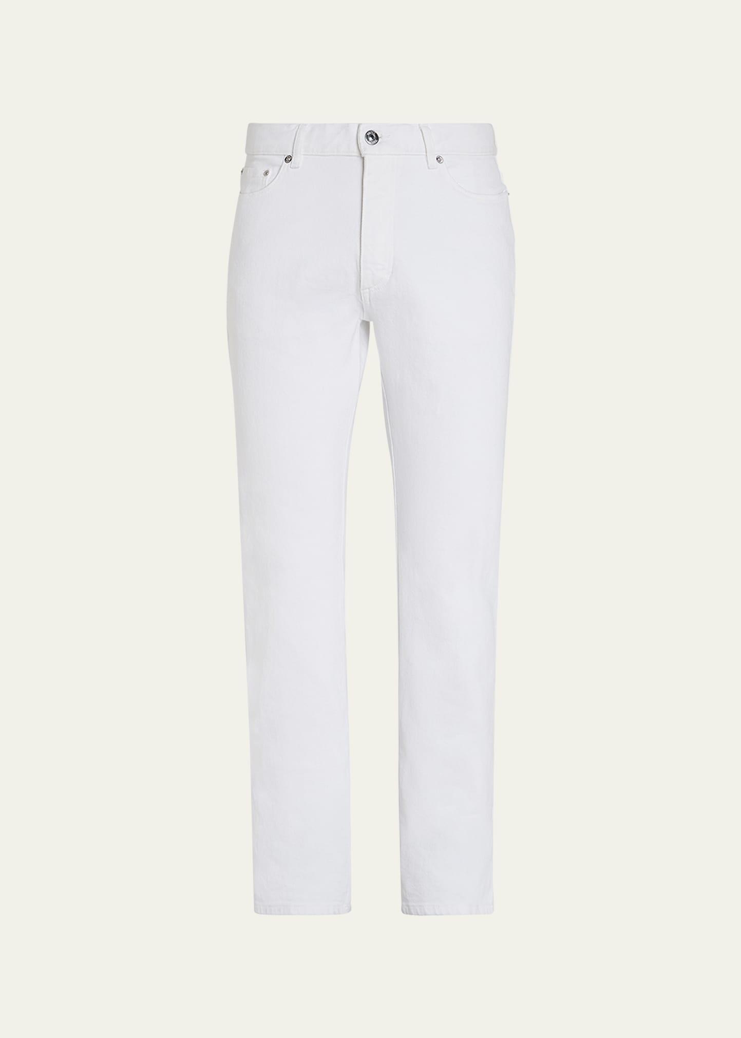 Mens Straight Leg Denim 5-Pocket Pants Product Image