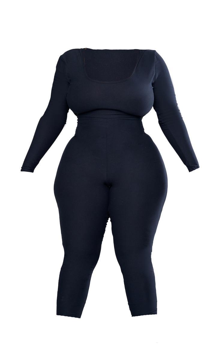 Plus Black Soft Touch Scoop Neck Jumpsuit Product Image