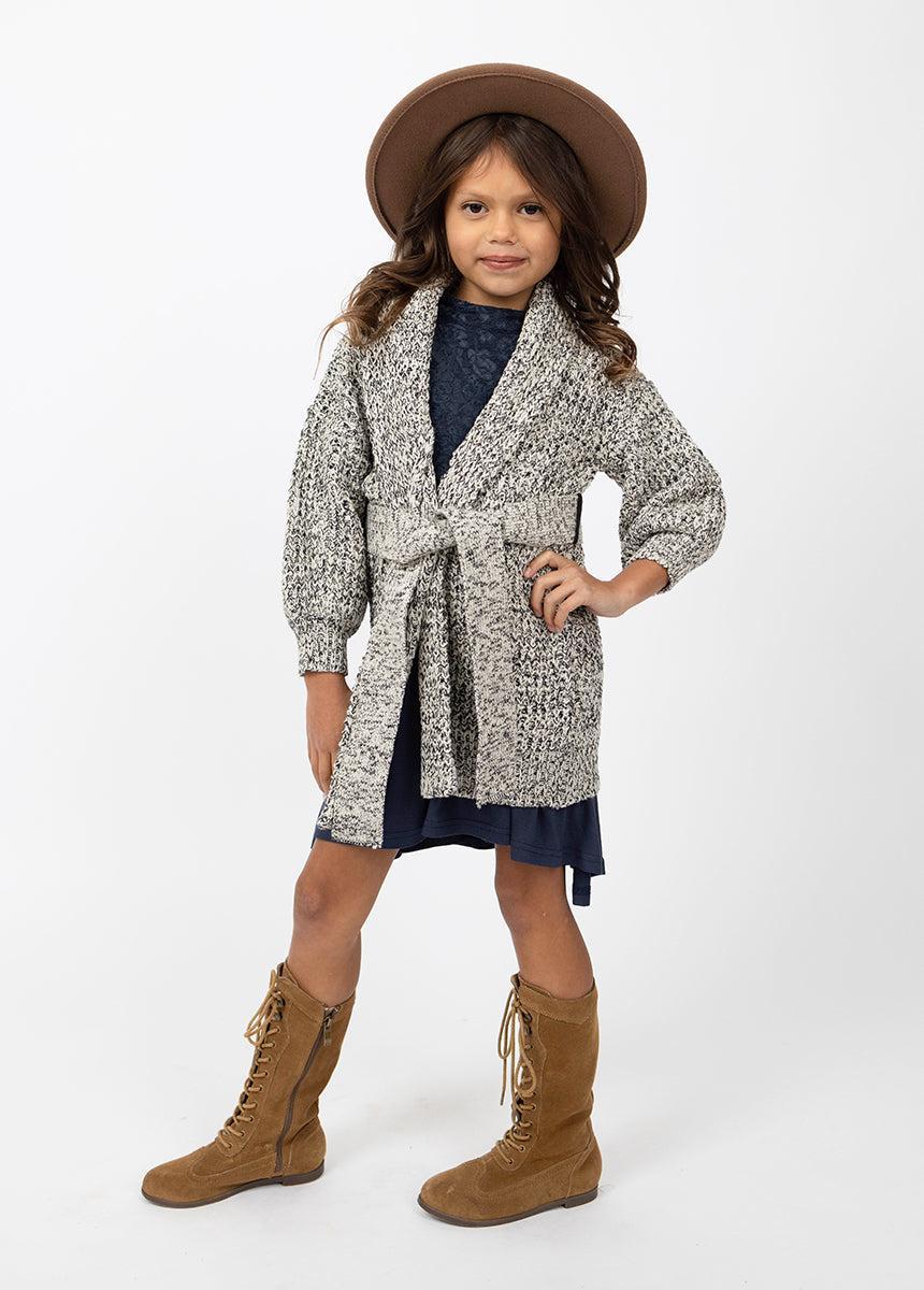 Orlagh Cardi in Cream Black Marl Girls Product Image