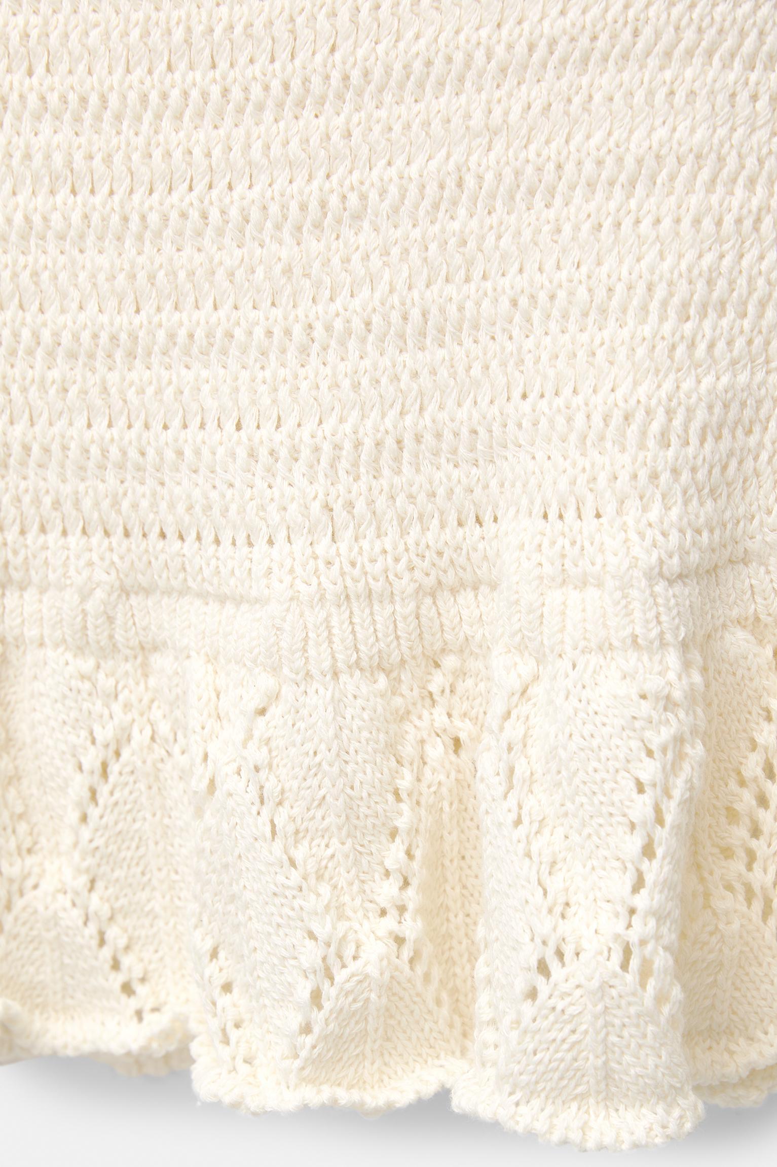 Ruffled crochet mini skirt Product Image
