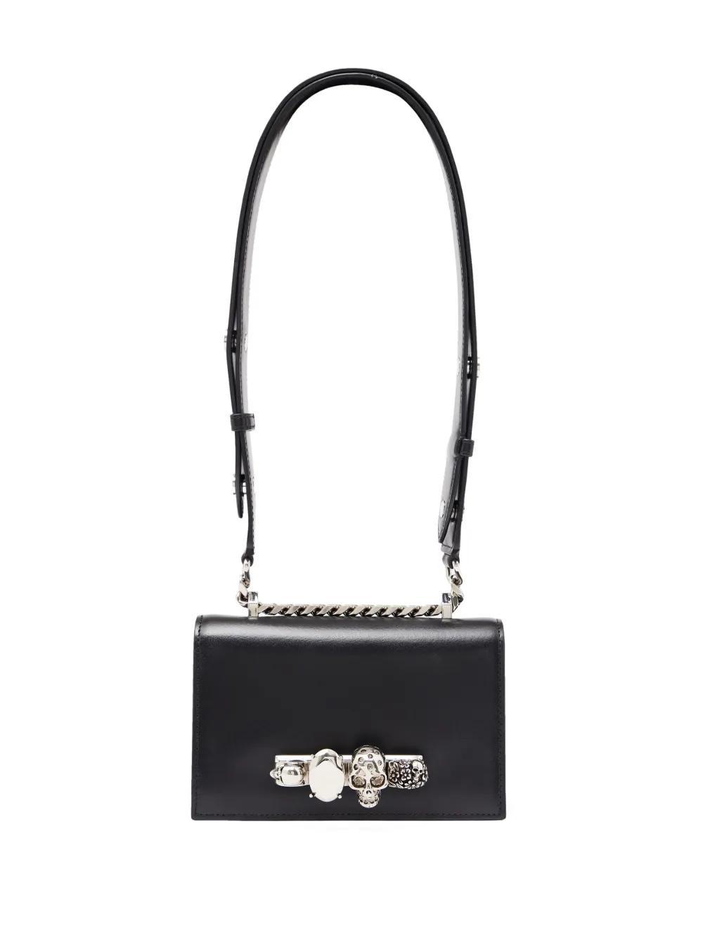 ALEXANDER MCQUEEN Skull-motif Leather Shoulder Bag In Black Product Image