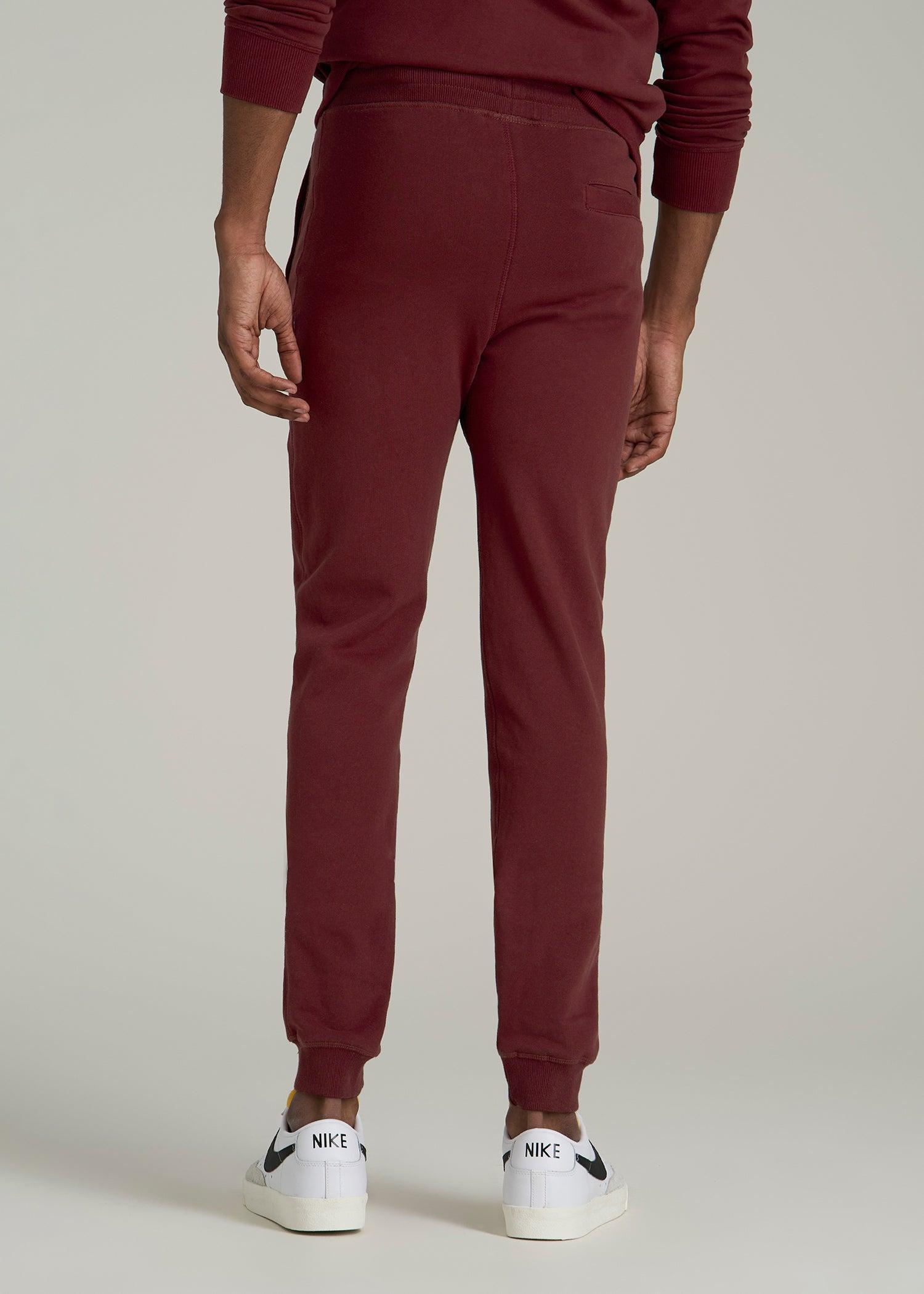 Wearever 2.0 French Terry Joggers for Tall Men in Red Ochre Product Image