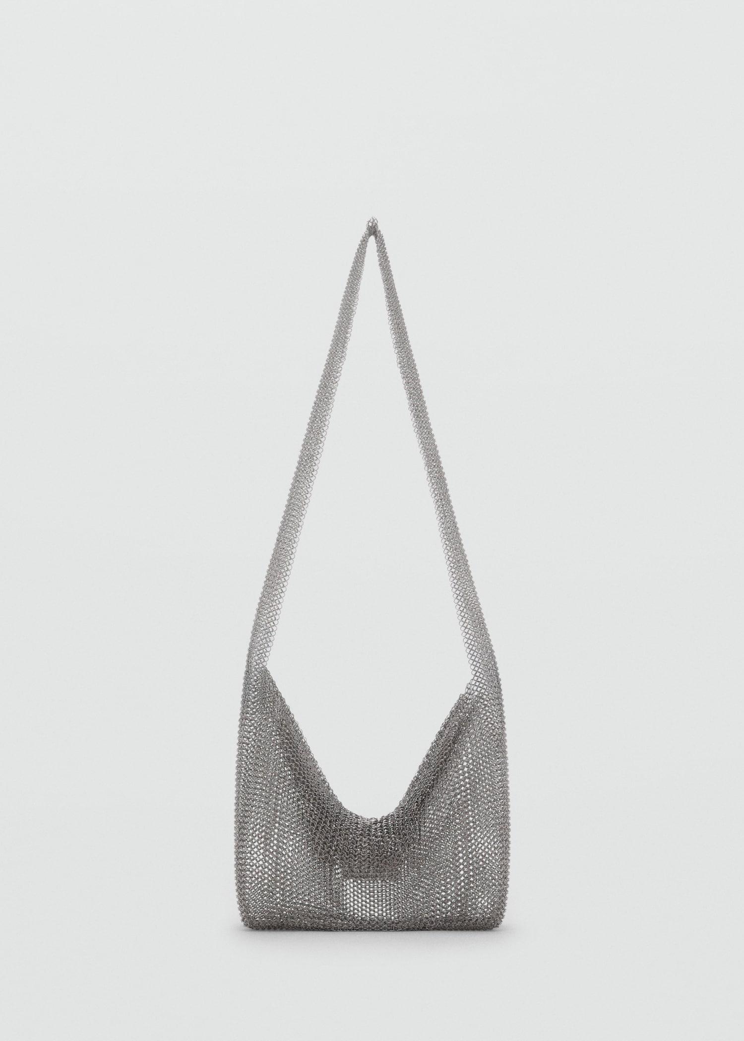 Metal mesh shoulder bag - Women | MANGO USA Product Image