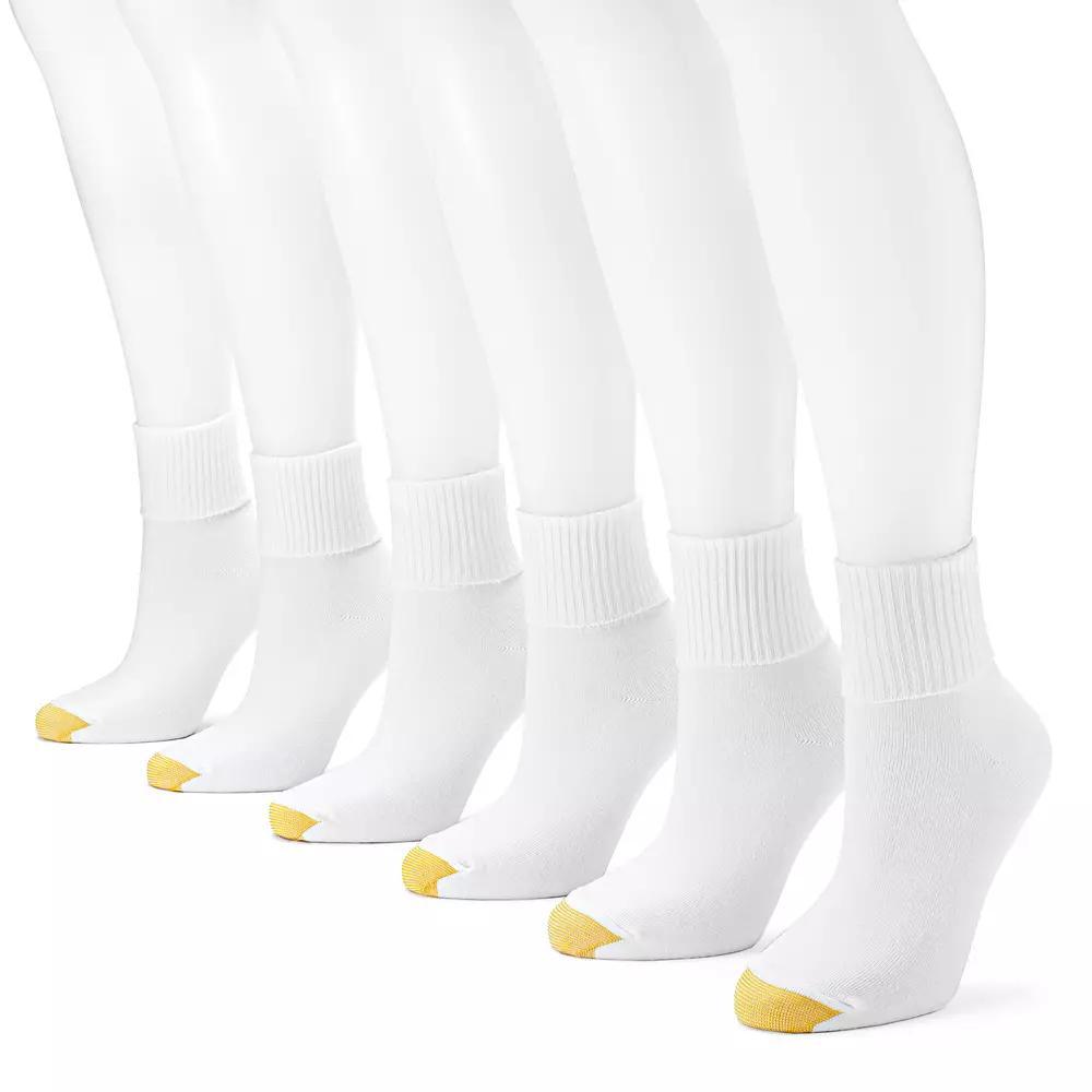 Women's GOLDTOE® 6-pack Turn-Cuff Socks, Size: 9-11, Green Product Image