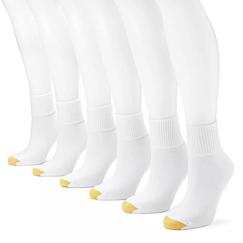 Women's GOLDTOE® 6-pack Turn-Cuff Socks, Size: 9-11, Green Product Image