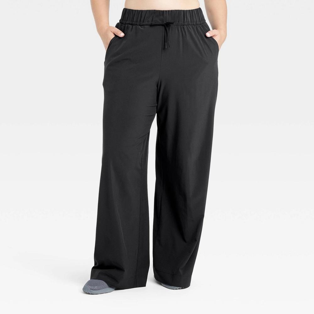 Womens Active Light High-Rise Wide Leg Pants - All In Motion Black XS Product Image