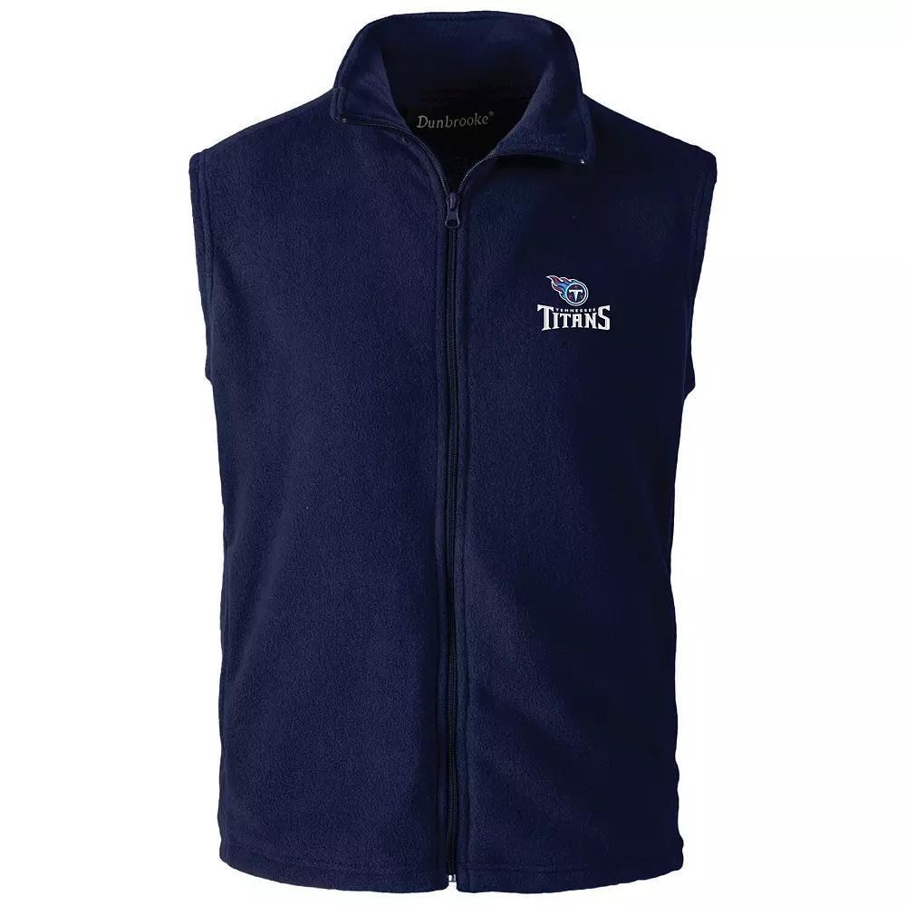 Men's Navy Tennessee Titans Houston Fleece Full-Zip Vest, Size: Medium, Blue Product Image