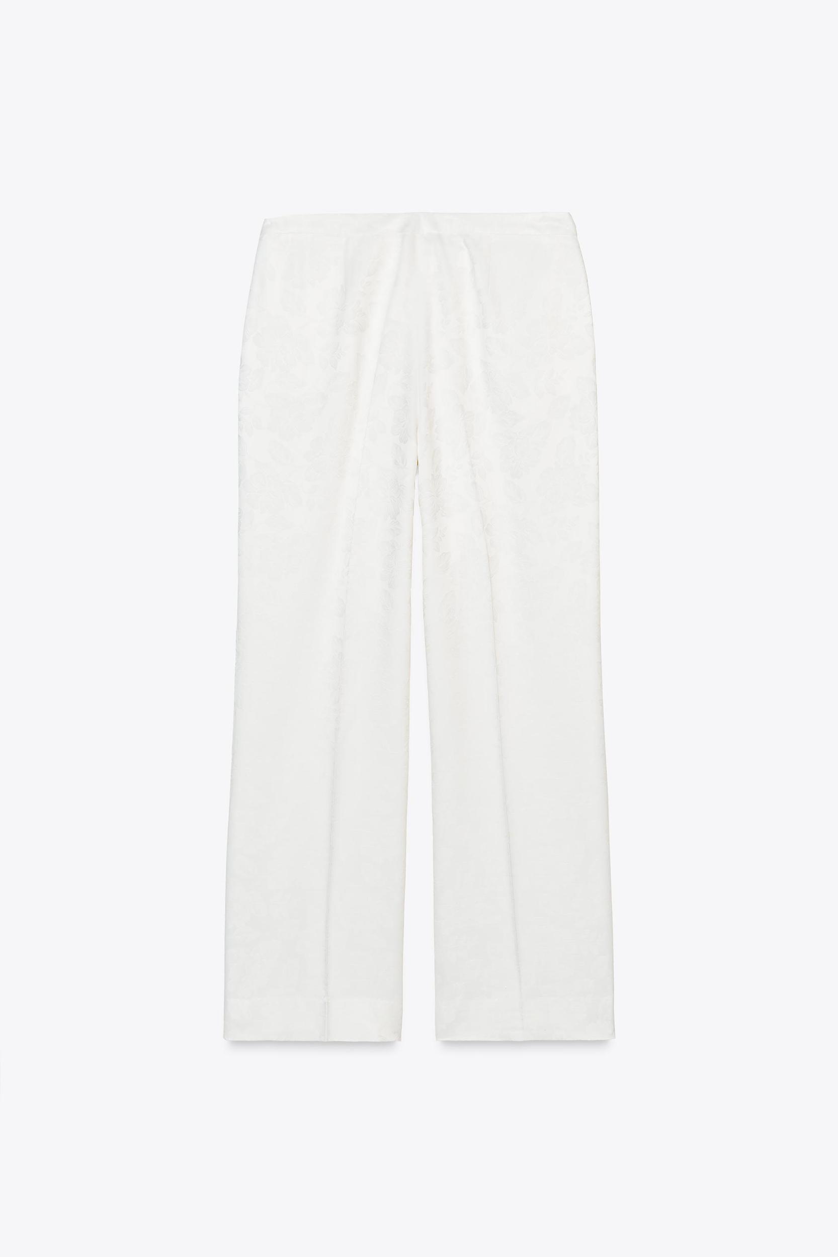 WIDE-LEG JACQUARD PANTS Product Image