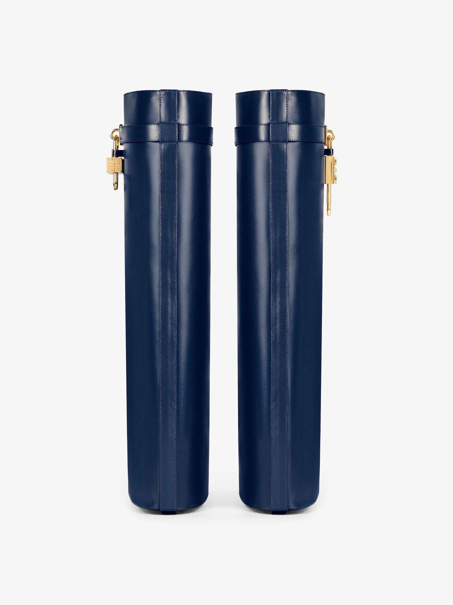 Shark Lock boots in leather Product Image