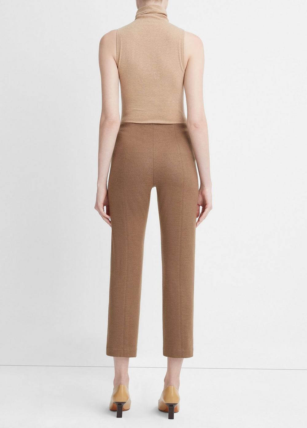 Womens Cozy Wool-Blend Mid-Rise Stitch-Front Pant, Ristretto, Size 0 Vince Product Image