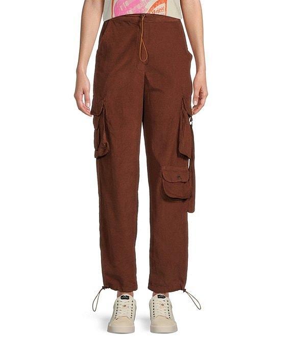 Angie Corduroy Solid Cargo Pants Product Image