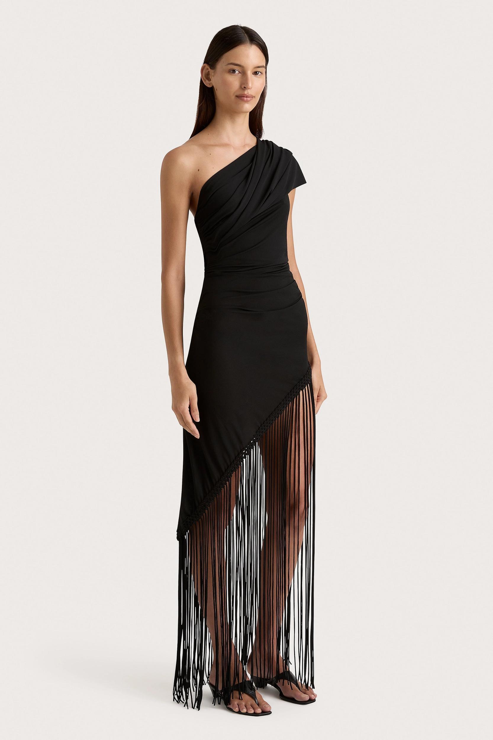 Bijou Asymmetric Dress Black - Final Sale Product Image