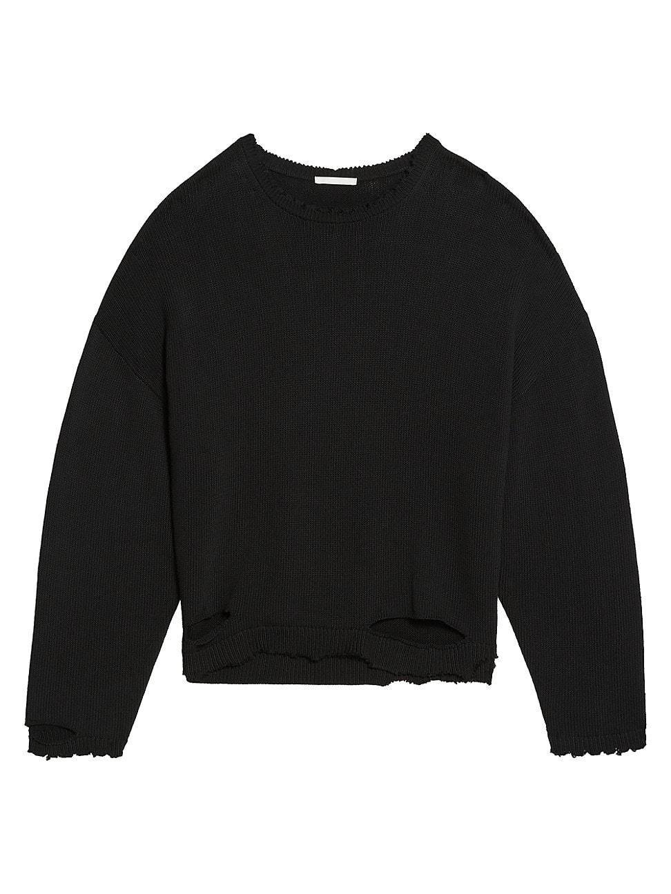 Men's Distressed Crew Sweater Product Image