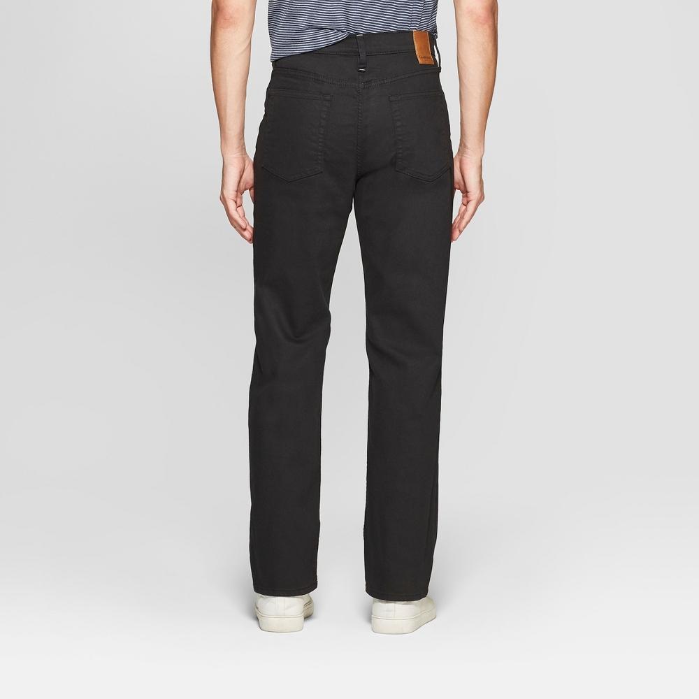 Mens Straight Fit Jeans - Goodfellow & Co Solid Black 40x30 Product Image