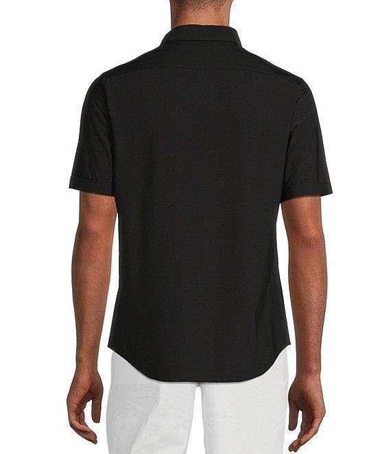 Murano Slim Fit Solid Heather Short Sleeve Woven Shirt Product Image