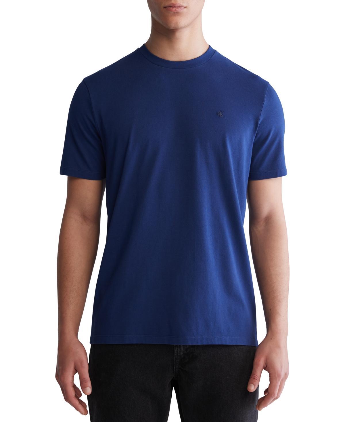 Calvin Klein Men's Smooth Cotton Monogram Logo T-Shirt - Grey - XXL Product Image