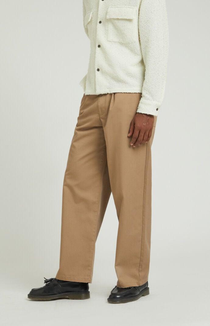Men's Pleated Baggy Chino Pants - Product Image